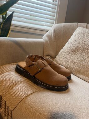 Dr. Martens Tan Leather Mules